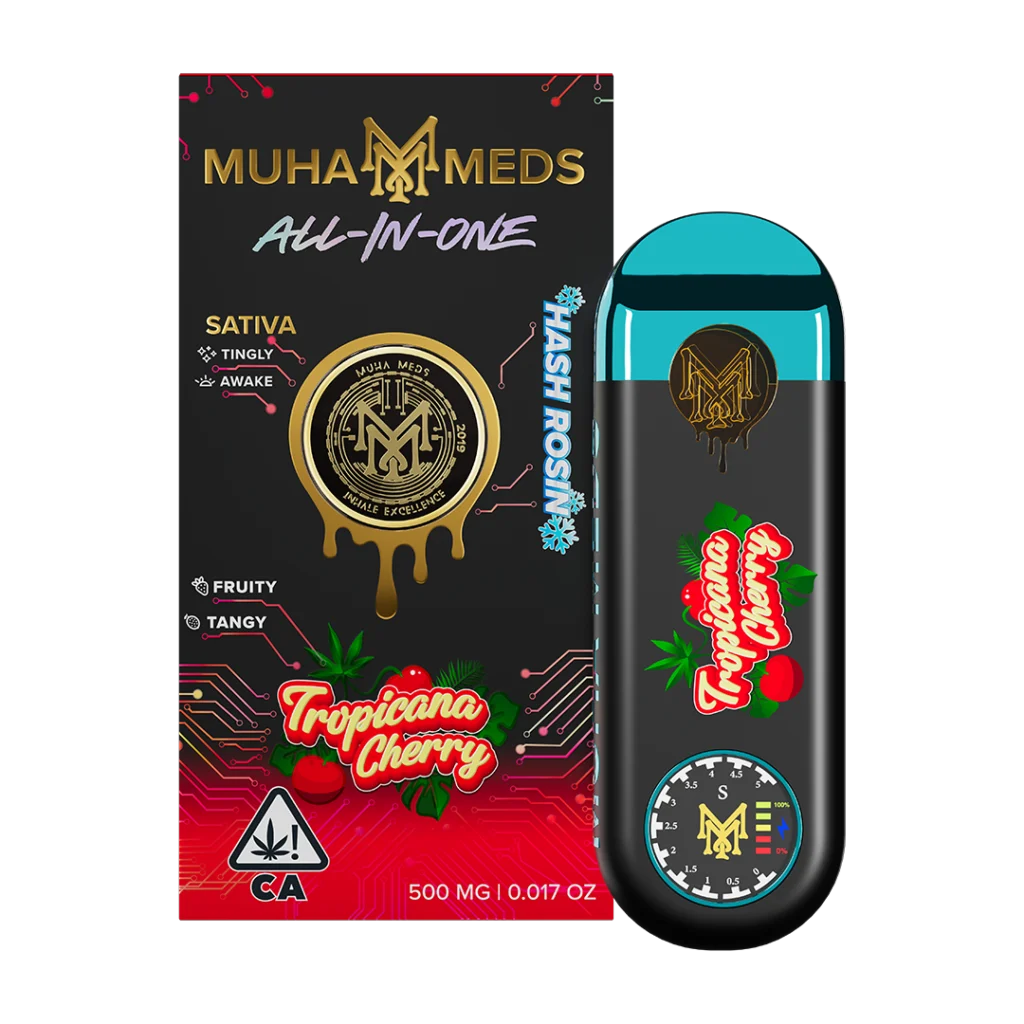 Tropicana Cherry Hash Rosin all-in-one disposable, a solventless 0.5 g vape device